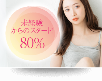 70%が未経験からのスタート！